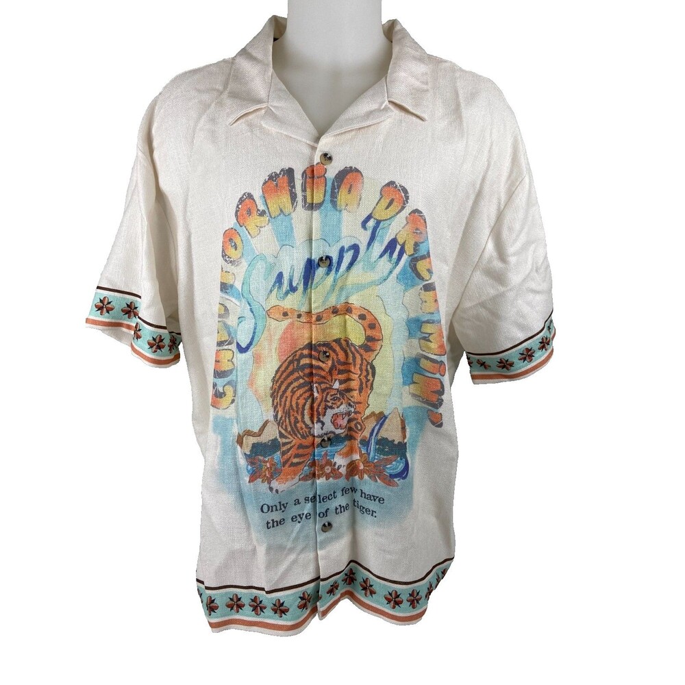 GOOD VIBES California Dreaming Tiger Shirt Size 4XL by Drill Clothing Company